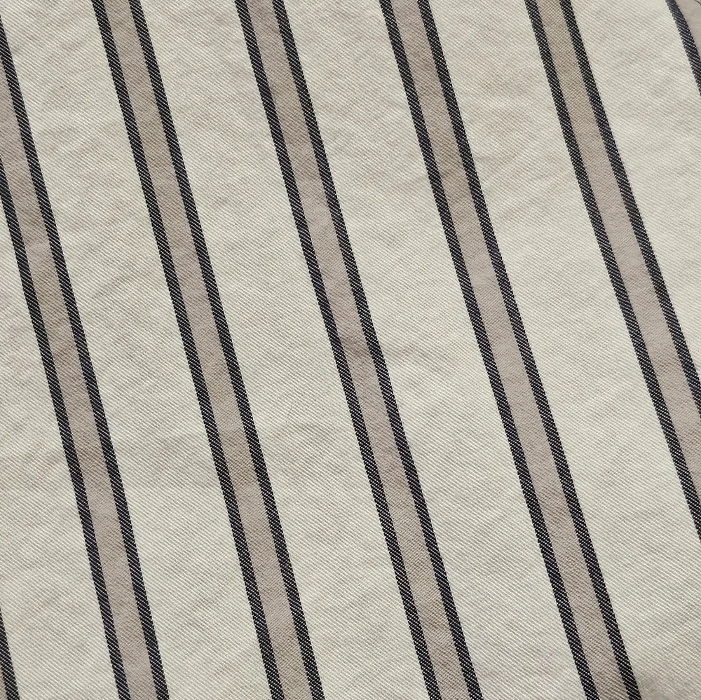 Old Navy Puff Sleeve Striped Henley White Size XL